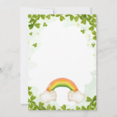 セントパトリックの小シャムロックドライブでベビーシャワー 招待状 (裏面)