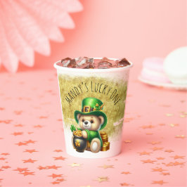 セントパトリックの日かわいいベアーグリーン金ゴールドポット 紙コップ