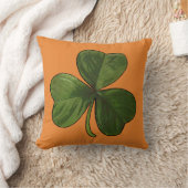 セントパトリックの日によって輪郭を描かれるアイルランドのシャムロック クッション (ブランケット)