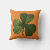 セントパトリックの日によって輪郭を描かれるアイルランドのシャムロック クッション (裏面)
