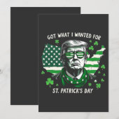 セントパトリックの日にトランプを手に入れた 米国 招待状 (正面/裏面)