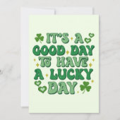 セントパトリックの日に幸せな日を シーズンカード (正面)