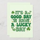 セントパトリックの日に幸せな日を シーズンカード (正面/裏面)