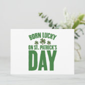 セントパトリックの日に生まれたラッキーなアイルランドの誕生日 シーズンカード (スタンド正面)