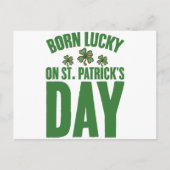 セントパトリックの日に生まれたラッキーなアイルランドの誕生日 ポストカード (正面)