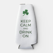 セントパトリックの日のおもしろい文字クーラーボックス保Calm ボトルクーラー (正面)