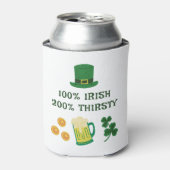 セントパトリックの日のおもしろい文字、のどが渇いたアイルランド人 缶クーラー (缶正面)