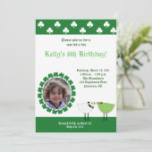 セントパトリックの日のアイルランドの鳥の*PHOTO*の招待 招待状 (スタンド正面)