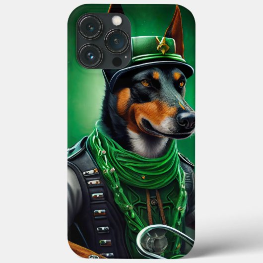 セントパトリックの日のオーストラリアン・ケルピー自転車 Case-Mate iPhoneケース (裏面)