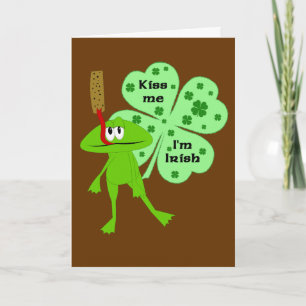 セントパトリックの日のカエルカード カード