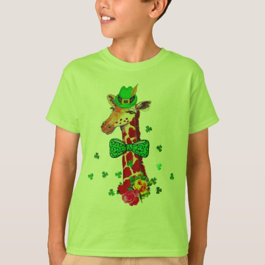 セントパトリックの日のキリン Tシャツ (正面)