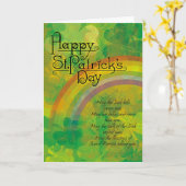 セントパトリックの日のクローバーの虹 カード (黄色い花)
