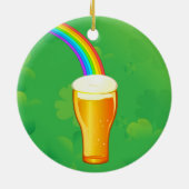 セントパトリックの日のグラウンドホッグパーティー動物 セラミックオーナメント (裏面)