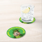 セントパトリックの日のグラウンドホッグパーティー動物 ラウンドペーパーコースター (インサイチュ)