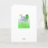 セントパトリックの日のグリーティングカードポーラベア カード (裏面)