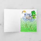 セントパトリックの日のグリーティングカードポーラベア カード (内部)