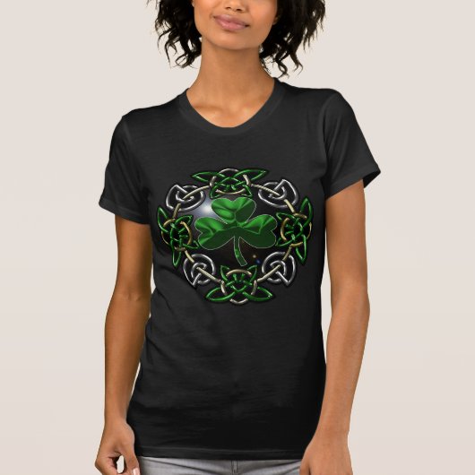セントパトリックの日のケルト結び目模様 Tシャツ (正面)