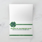 セントパトリックの日のシャムロックの2017年の挨拶状 カード (内部)