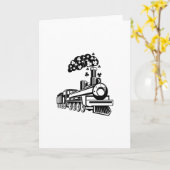 セントパトリックの日のシャムロックはかわいい子供へを訓練します カード (黄色い花)