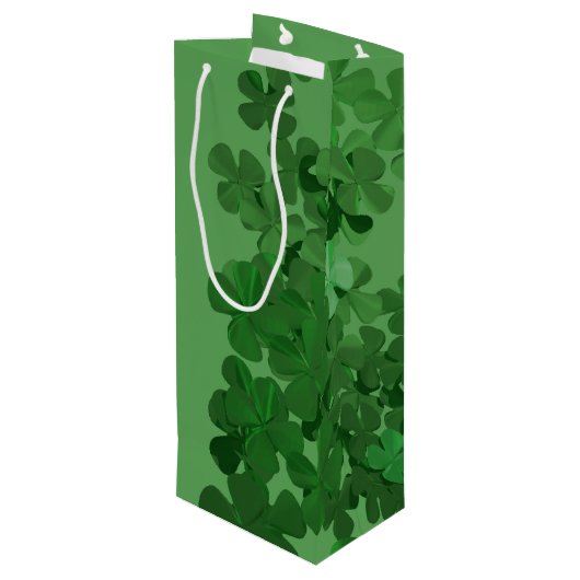 セントパトリックの日のシャムロック ワインギフトバッグ (裏面アングル)