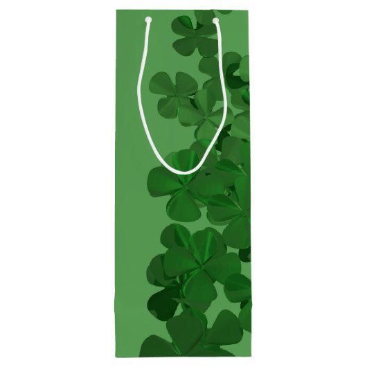 セントパトリックの日のシャムロック ワインギフトバッグ (裏面)