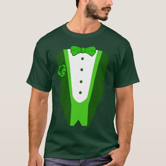 セントパトリックの日のタキシードのTシャツ Tシャツ (正面)
