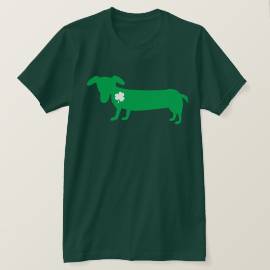 セントパトリックの日のダックスフント Tシャツ (デザイン正面)