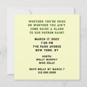 セントパトリックの日のパーティの招待状 招待状 (裏面)