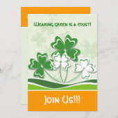 セントパトリックの日のパーティの招待状 招待状 (正面/裏面)