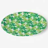 セントパトリックの日のパーティーのプレート、シャムロックのプリント ペーパープレート (アングル)