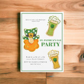 セントパトリックの日のパーティーレプレショーンシャムロックビール 招待状