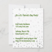 セントパトリックの日のパーティー|のかわいい小妖精の踊り 招待状 (裏面)