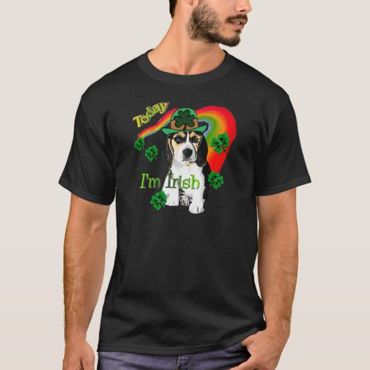 セントパトリックの日のビーグル Tシャツ (正面)