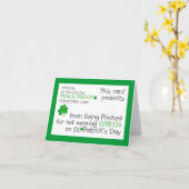 セントパトリックの日のピンチ保護カード カード (黄色い花)