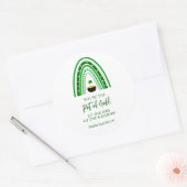 セントパトリックの日のポット金ゴールドボホーレインボー ラウンドシール (封筒)