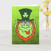 セントパトリックの日の不機嫌の小妖精 カード (黄色い花)