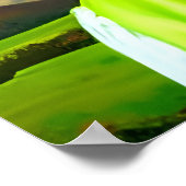 セントパトリックの日の女性の大きな緑の帽子 | AI Art ポスター (角)