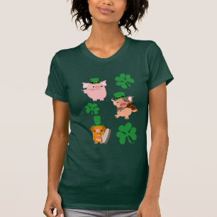 セントパトリックの日の小さいミュージシャンの女性のTシャツ Tシャツ