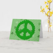 セントパトリックの日の平和のサイン カード (黄色い花)