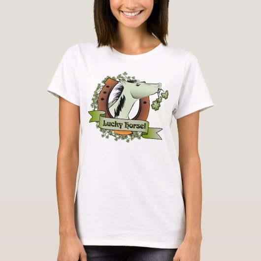セントパトリックの日の幸運な馬 Tシャツ (正面)