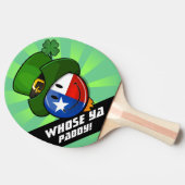 セントパトリックの日の微笑のテキサス州の旗 卓球ラケット (横)