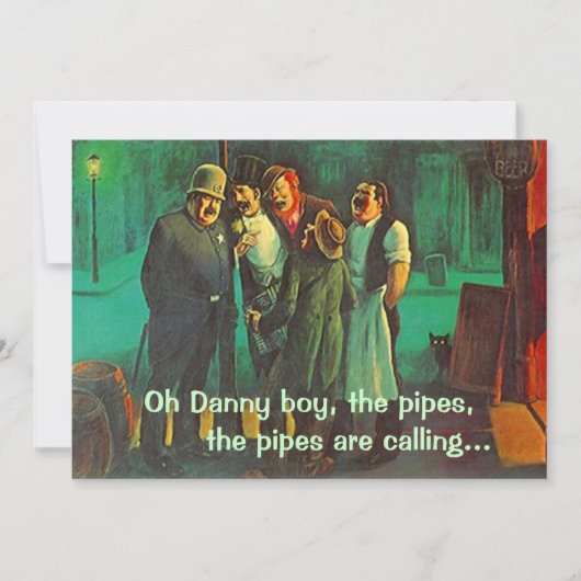 セントパトリックの日の招待を歌っている隣人の友人 招待状 (正面)