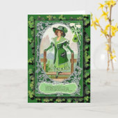 セントパトリックの日の挨拶状および郵便はがき カード (黄色い花)