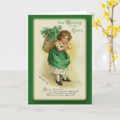 セントパトリックの日の挨拶状および郵便はがき カード (黄色い花)