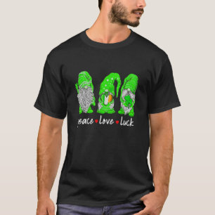 セントパトリックの日の格言平和ラブラックハートシャーマー Tシャツ
