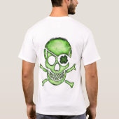 セントパトリックの日の海賊スカルのTシャツ Tシャツ (裏面)