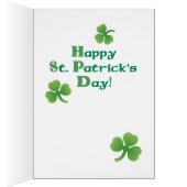 セントパトリックの日の秋田グリーティングカード (内側 (右))