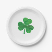 セントパトリックの日の紙プレート- 7"ラウンドラッキーシャ ペーパープレート (正面)