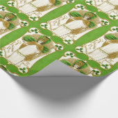 セントパトリックの日の緑のシャムロックと三位一体 ラッピングペーパー (角)