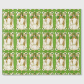 セントパトリックの日の緑のシャムロックと三位一体 ラッピングペーパー (フラット)